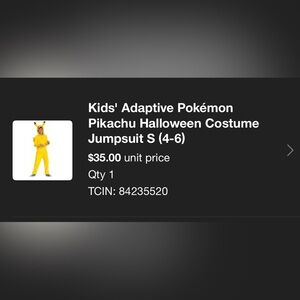 Kids' Pokémon Pikachu Costume Jumpsuit